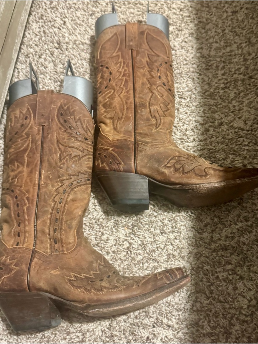 Dan Post Sidewinder DP3422 Women’s Distressed Leather Western Boots Size: 7.5M
